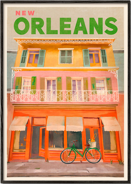 New Orleans Louisiana Vintage Travel Poster - The Whiskey Ginger