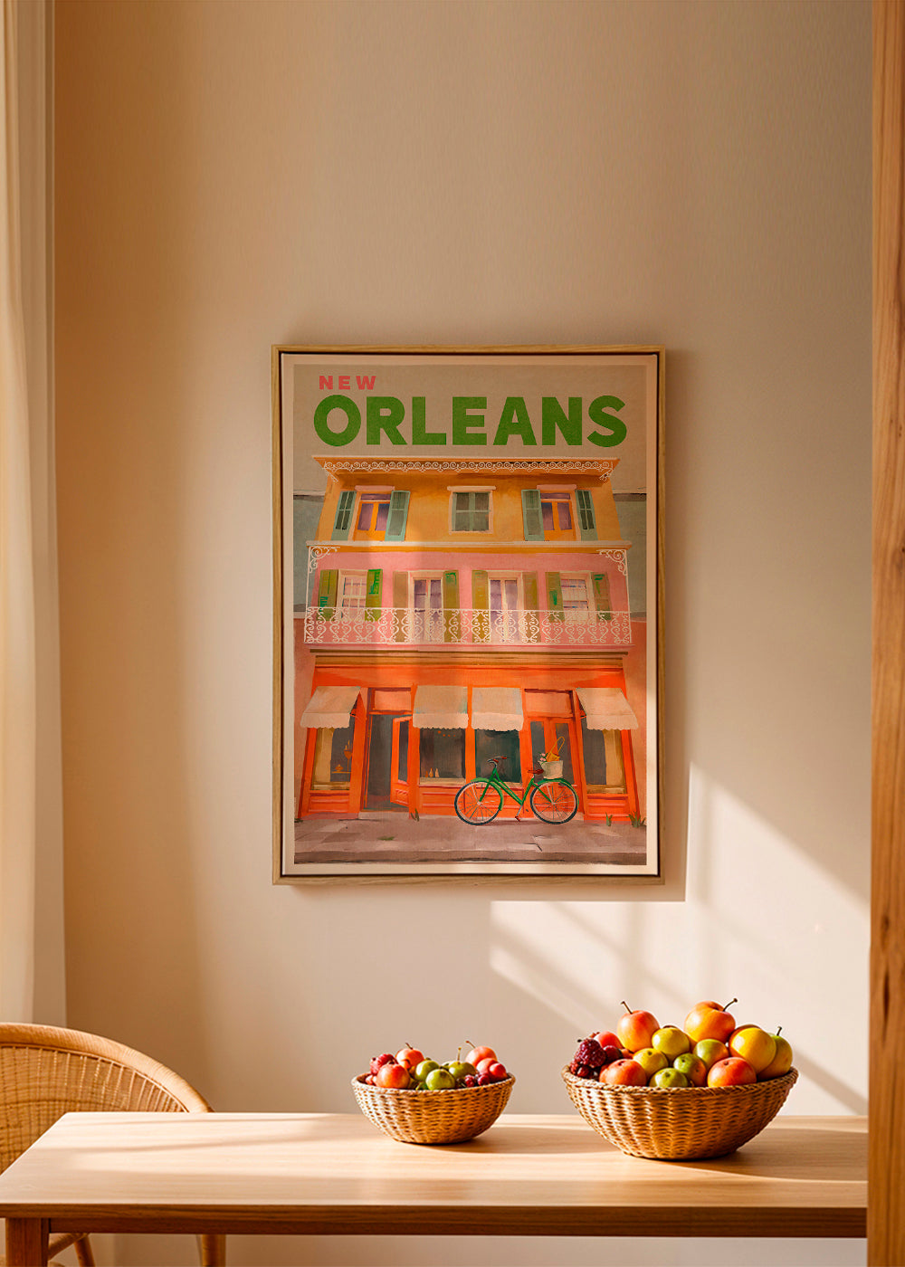 New Orleans Louisiana Vintage Travel Poster