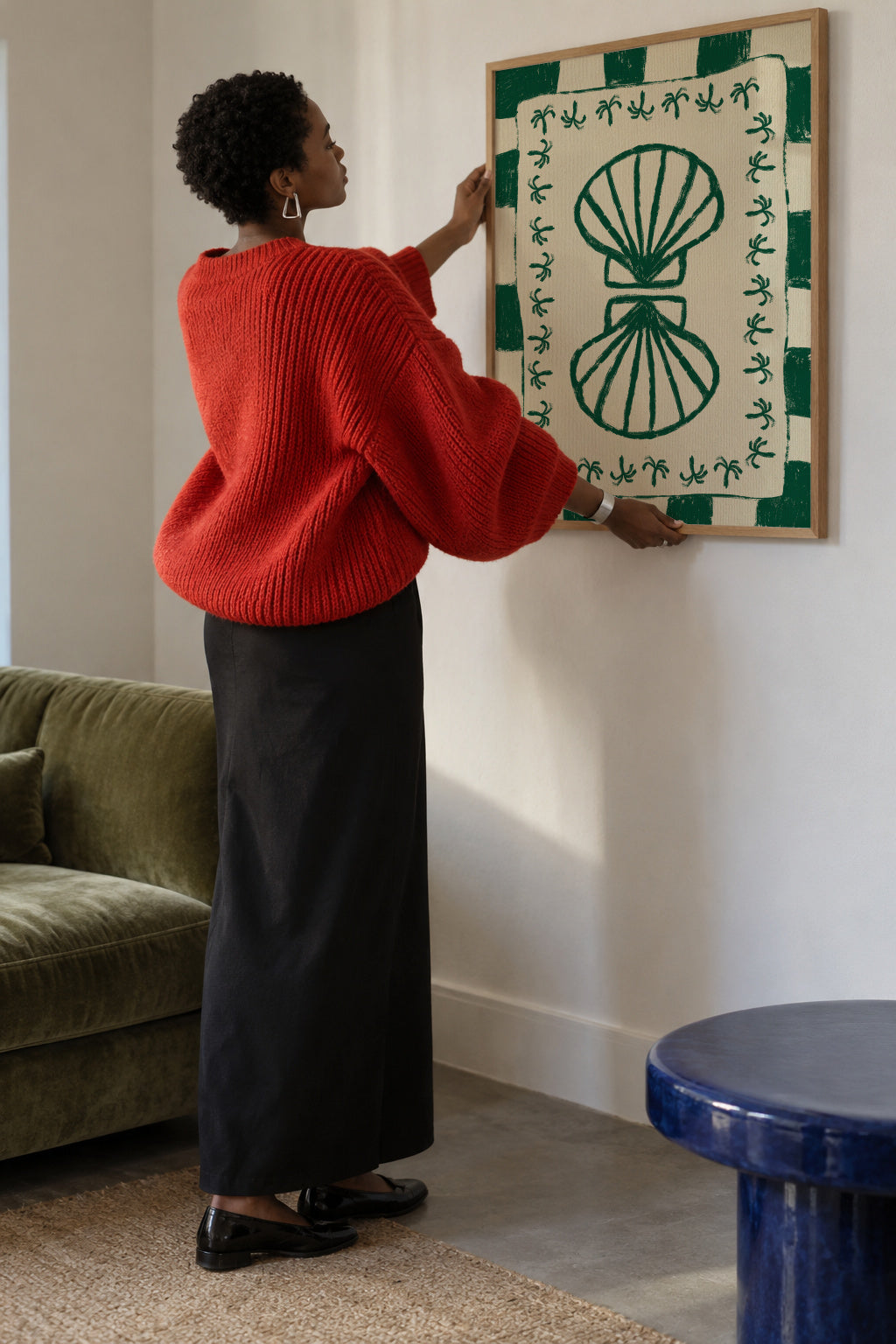 Seashell Symphony - Framed poster in an interior