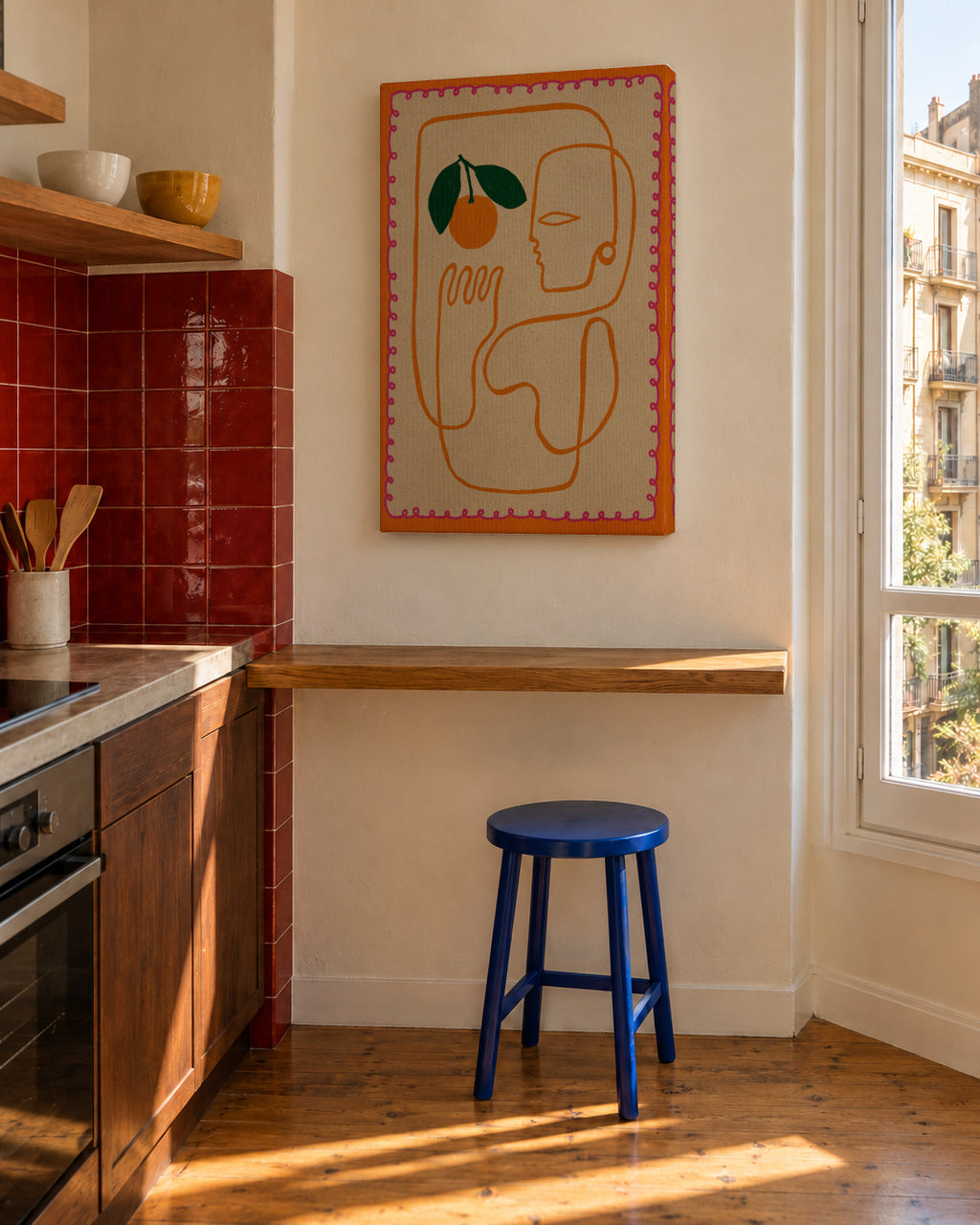Fruit fiesta 1 - Unframed canvas in an interior
