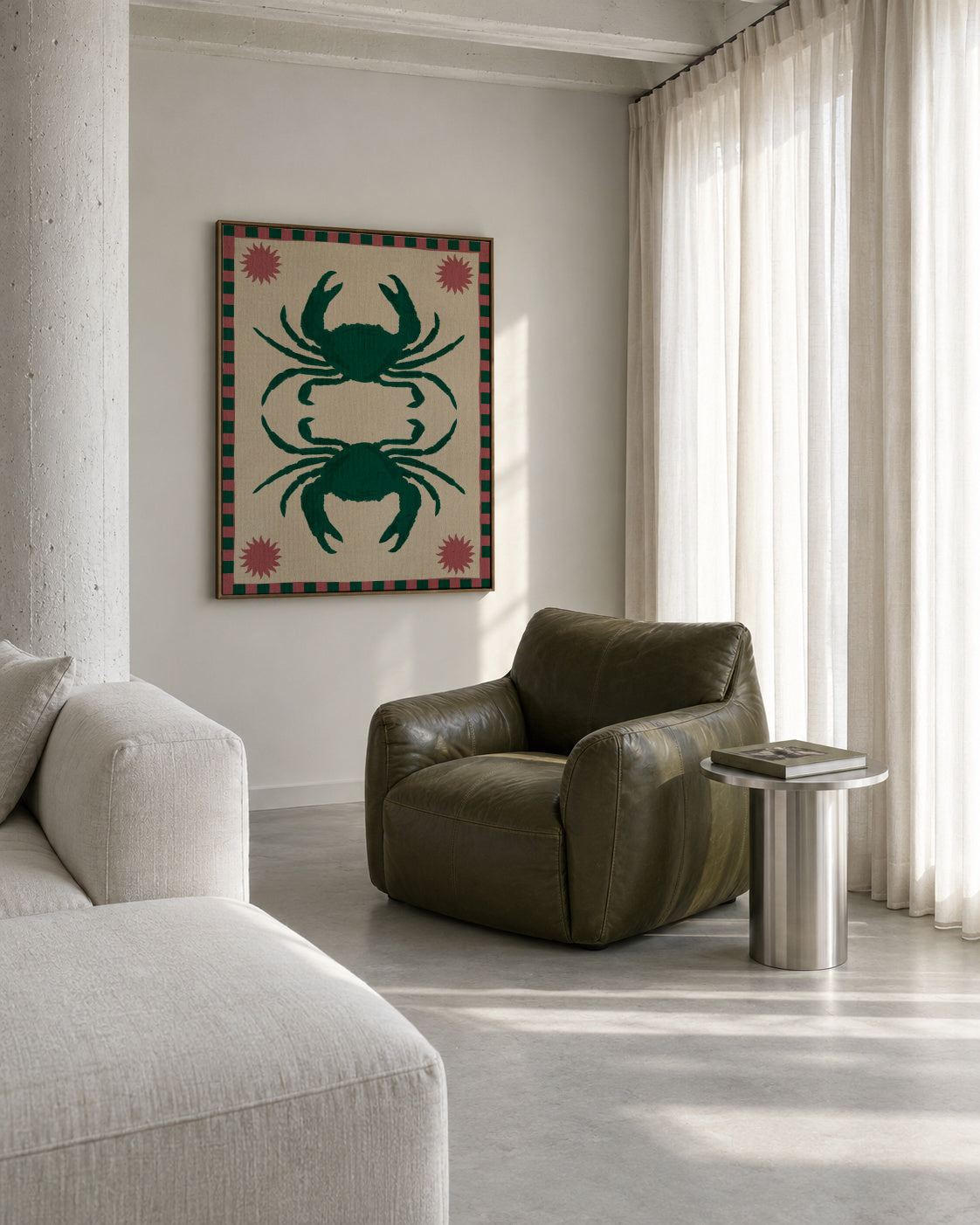 Lush duo 6 - Framed canvas in an interior