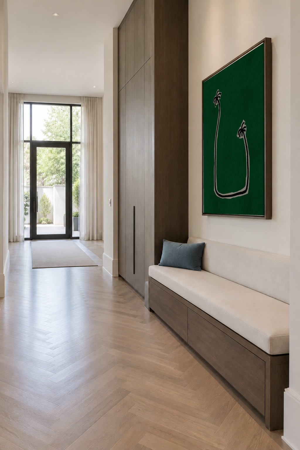 Soul bound - Green - Framed canvas in an interior