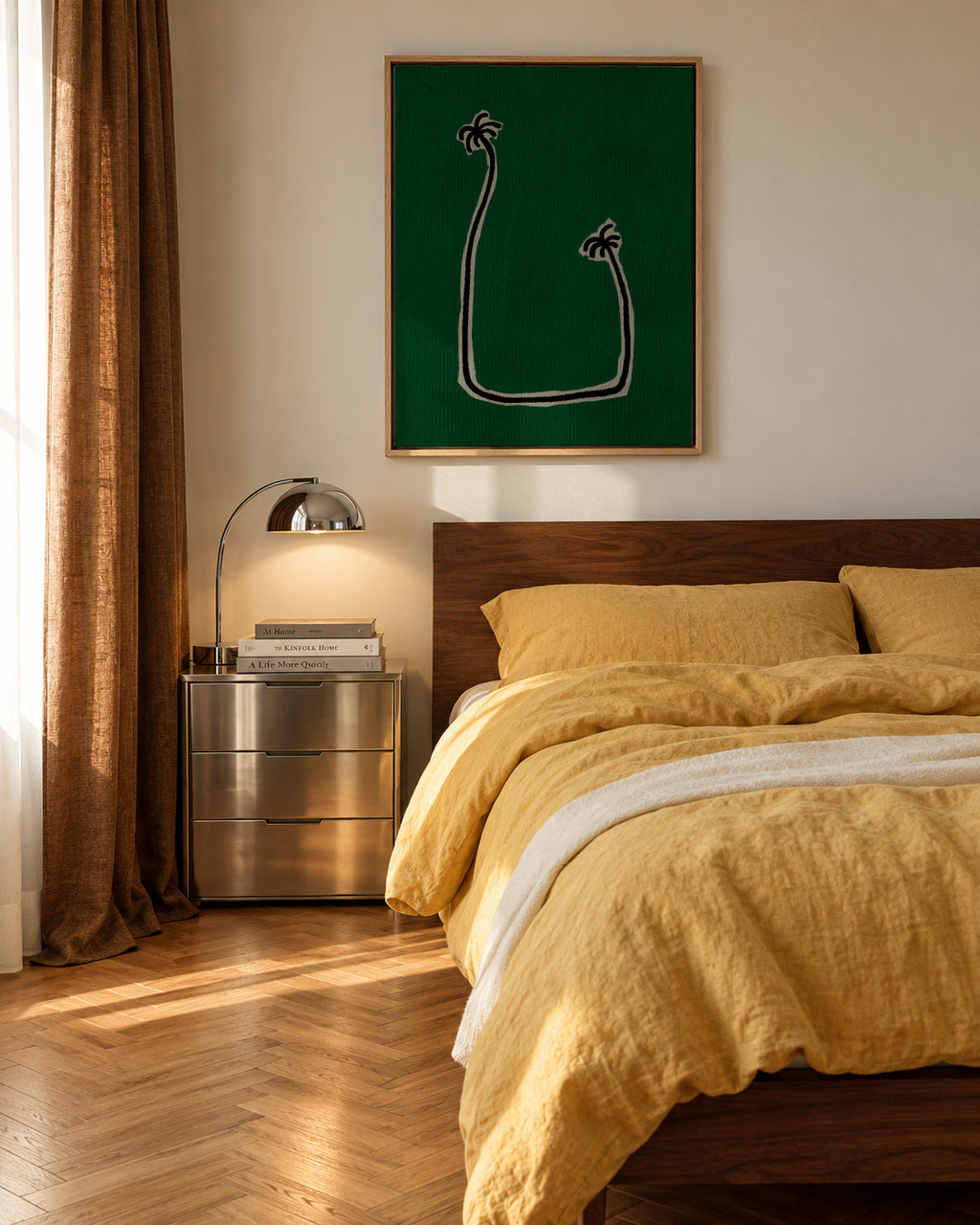 Soul bound - Green - Framed canvas in an interior