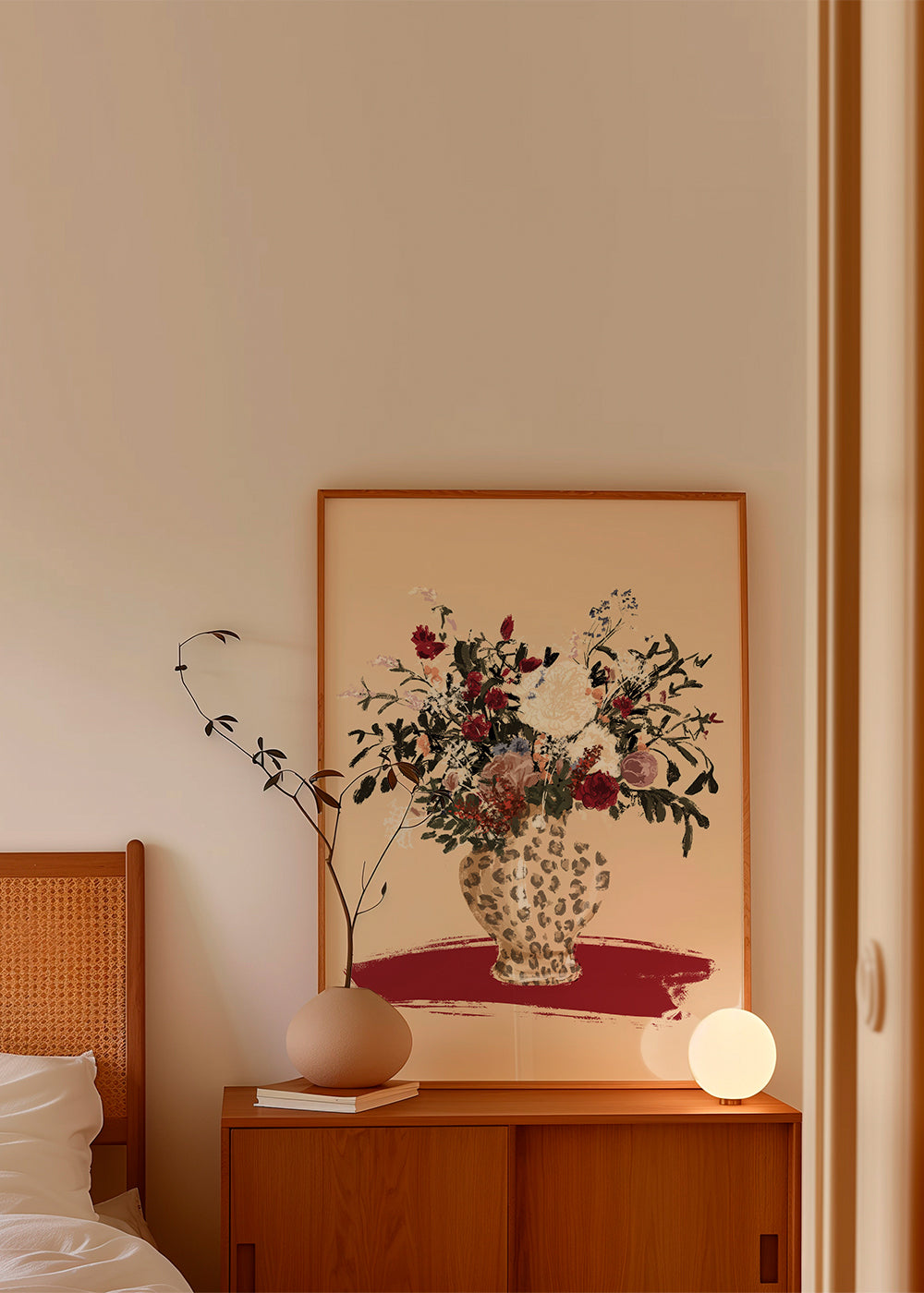 Ilustración Flowers in a leopard vase_product1