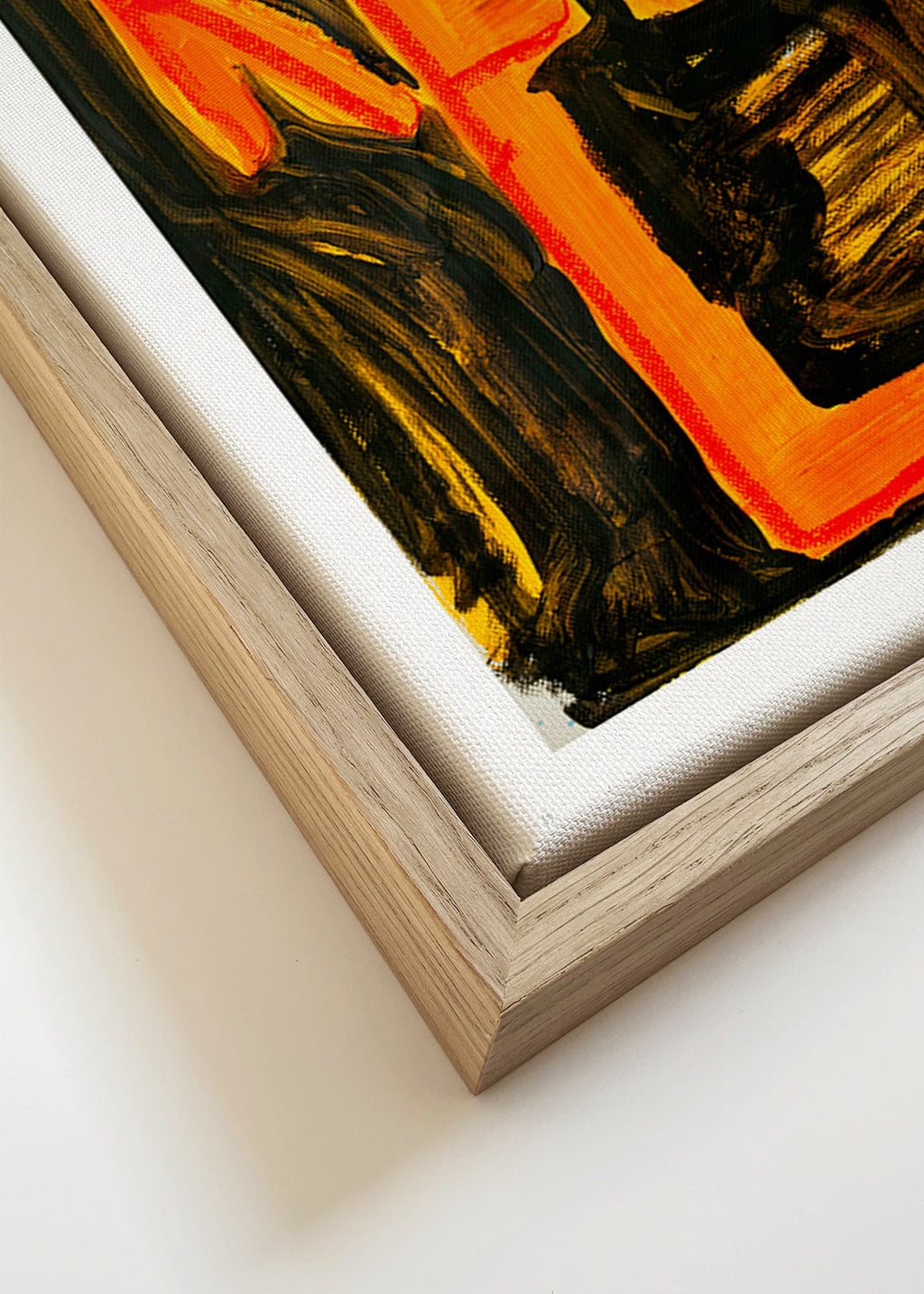 Ilustración tipográfica en trazo pictórico 'RED' – Canvas detail