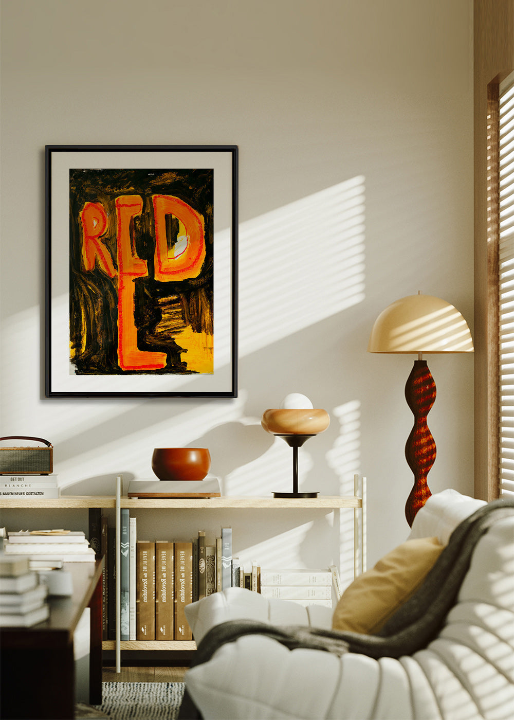 Ilustración tipográfica en trazo pictórico 'RED' – Canvas2