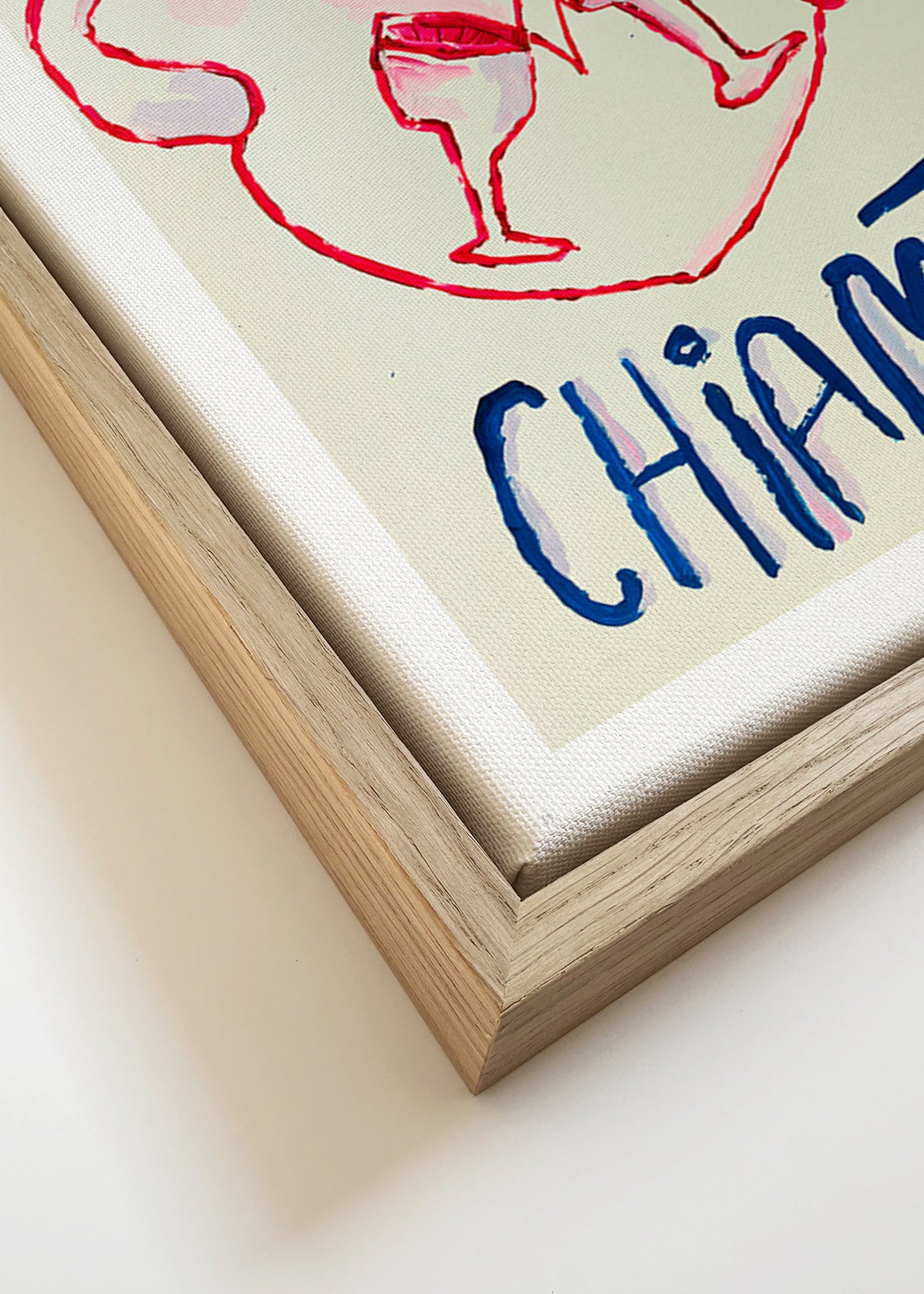 Cuadro de cocina con copas ilustradas – Canvas detail