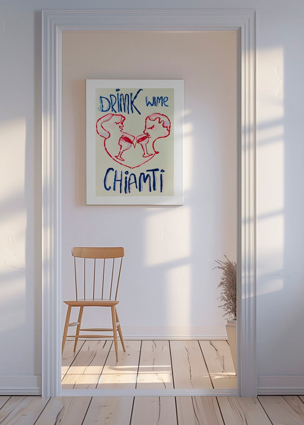 Cuadro de cocina con copas ilustradas – Canvas