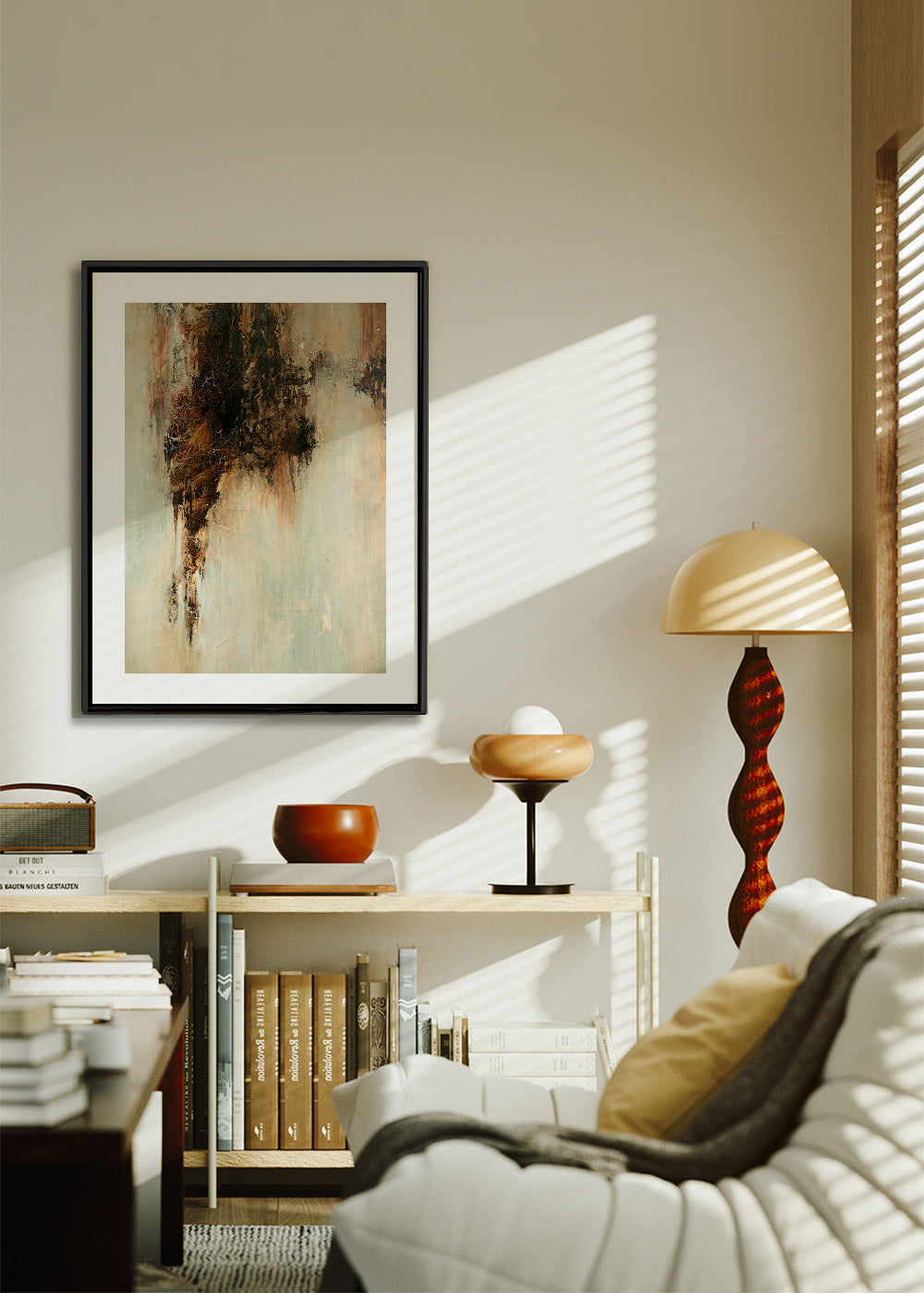 Cuadro abstracto textura terrosa vertical – Canvas1