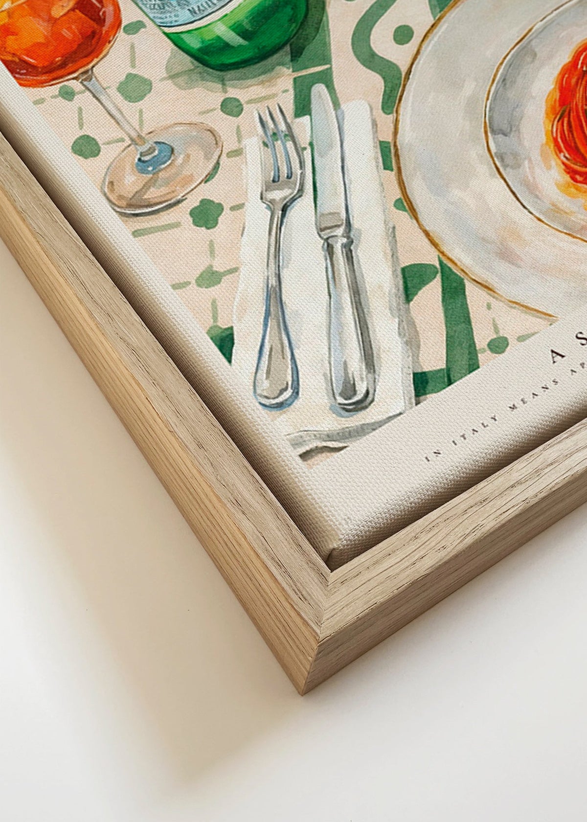 Cuadro de cocina Aperol Spritz y pasta – Canvas detail