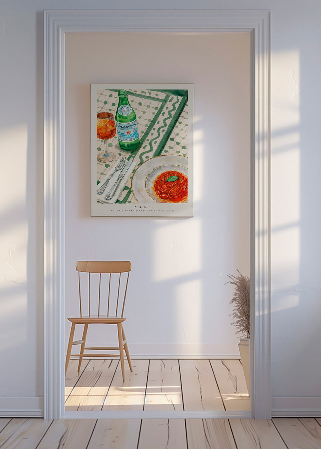 Cuadro de cocina Aperol Spritz y pasta – Canvas