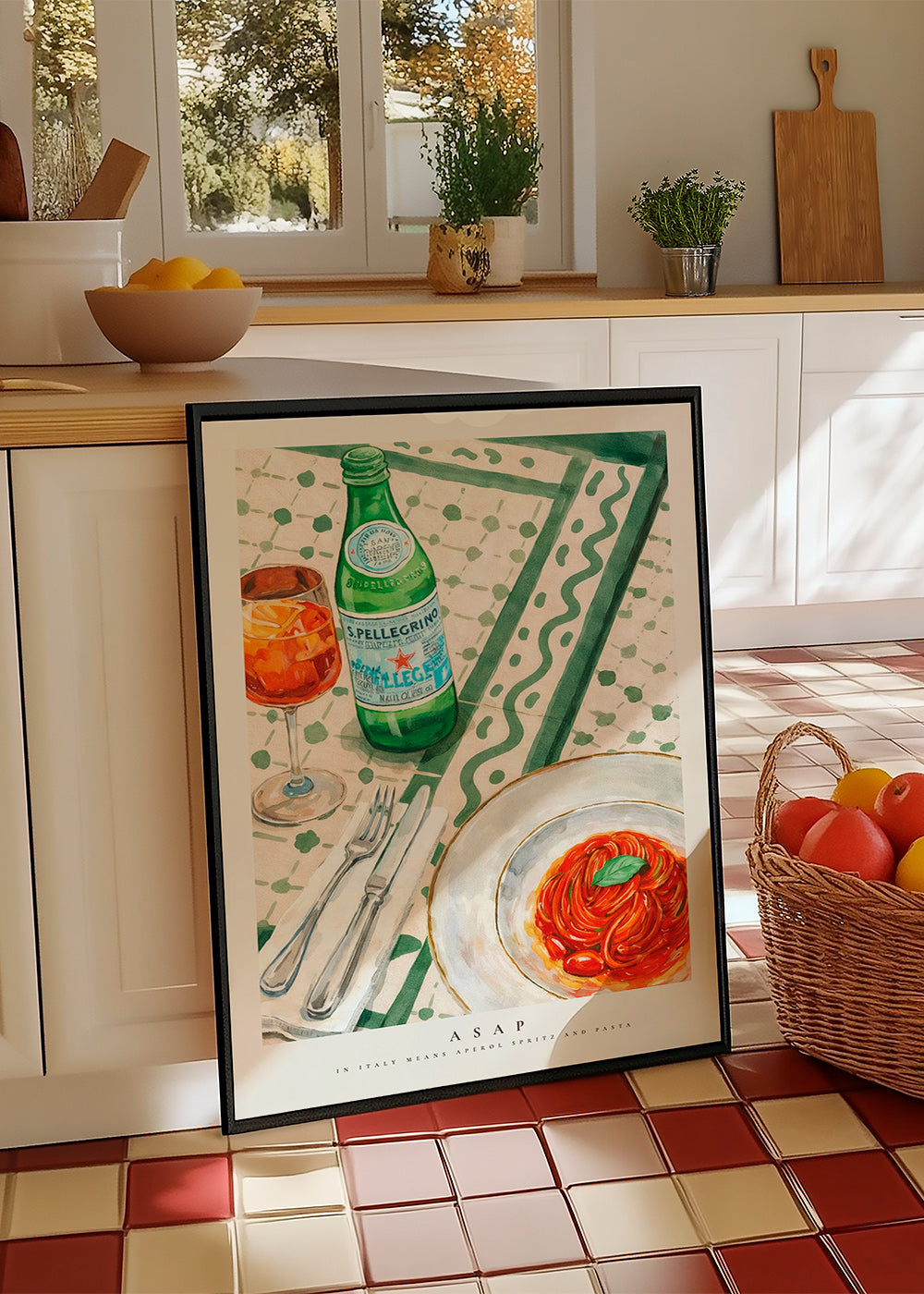 Cuadro de cocina Aperol Spritz y pasta – Product3