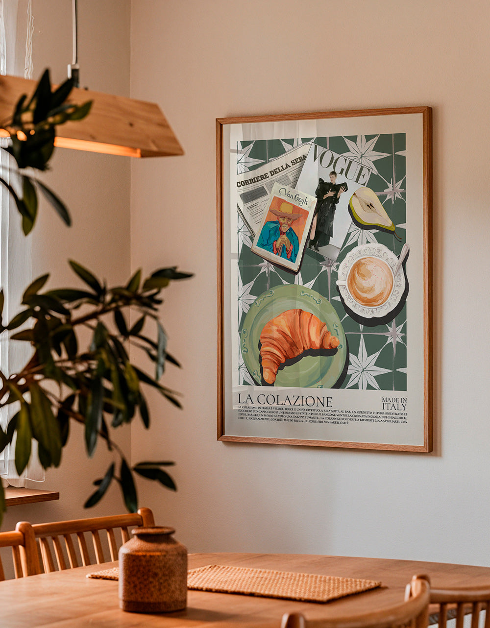 Cuadro de cocina con croissant y revista – Product2