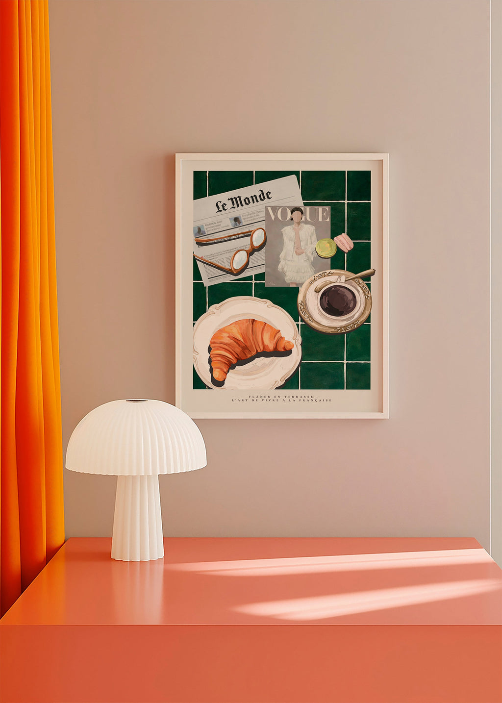 Cuadro de cocina con croissant y café – Product3