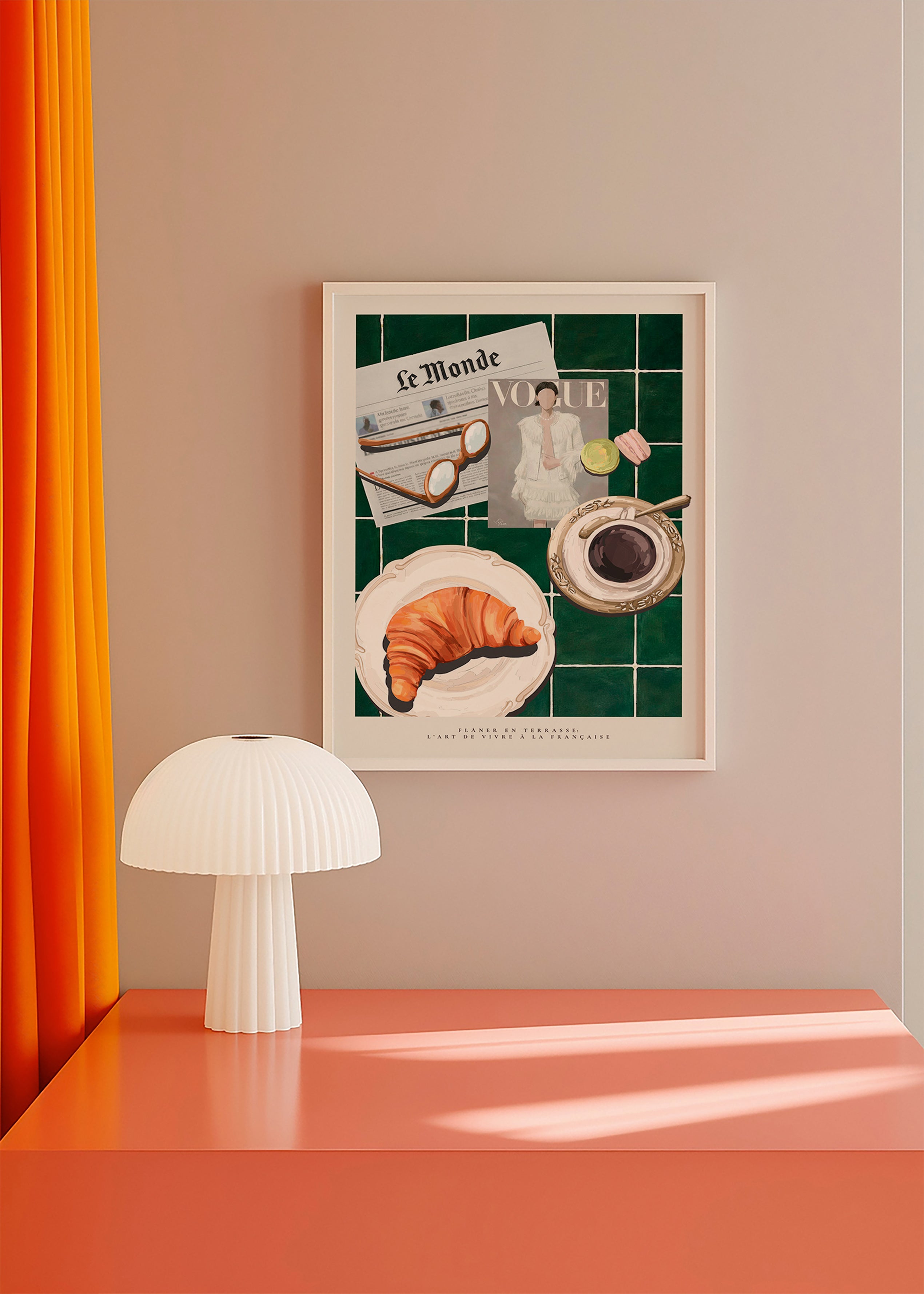 Cuadro de cocina con croissant y café – Product3