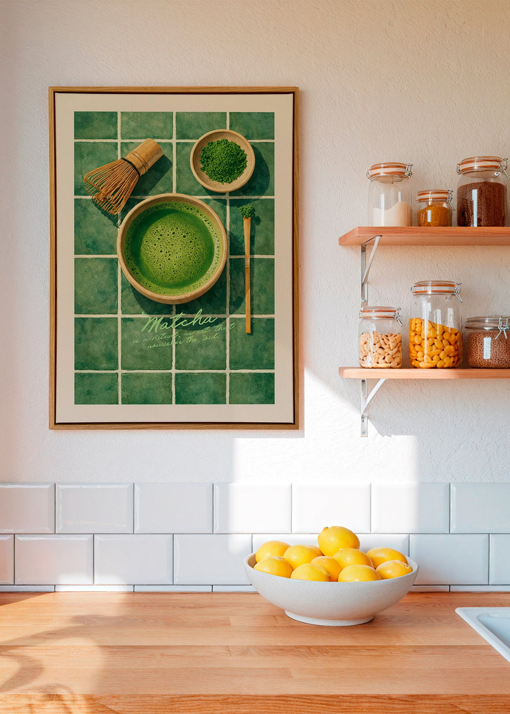 Cuadro de cocina: Matcha y utensilios – Canvas1