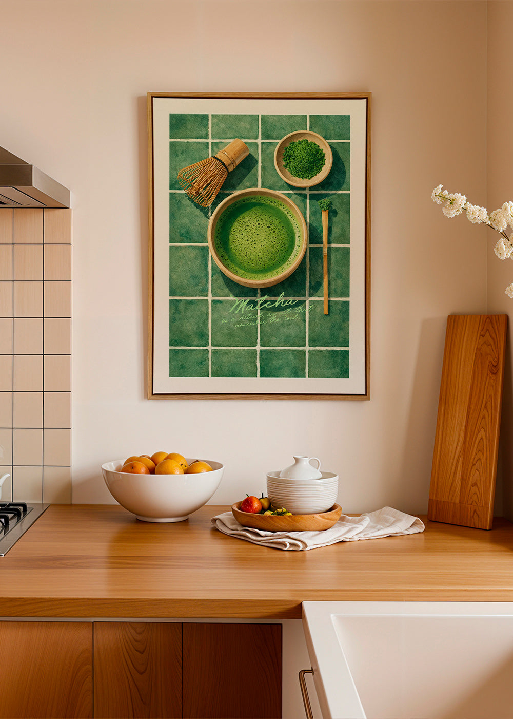 Cuadro de cocina: Matcha y utensilios – Canvas2
