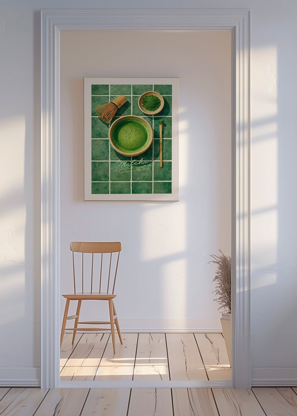 Cuadro de cocina: Matcha y utensilios – Canvas