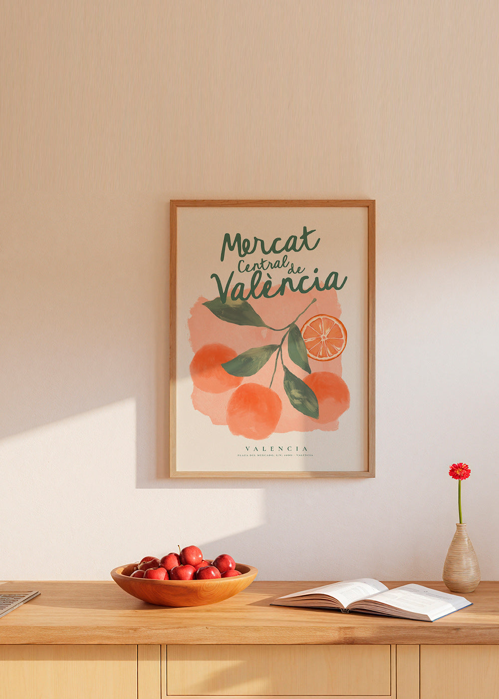 Cuadro de cocina Mercat Central con naranjas – Product1