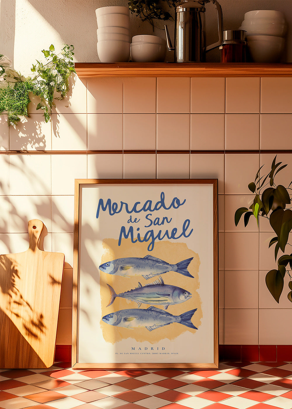 Cuadro de cocina Mercado de San Miguel con peces azules – Product2