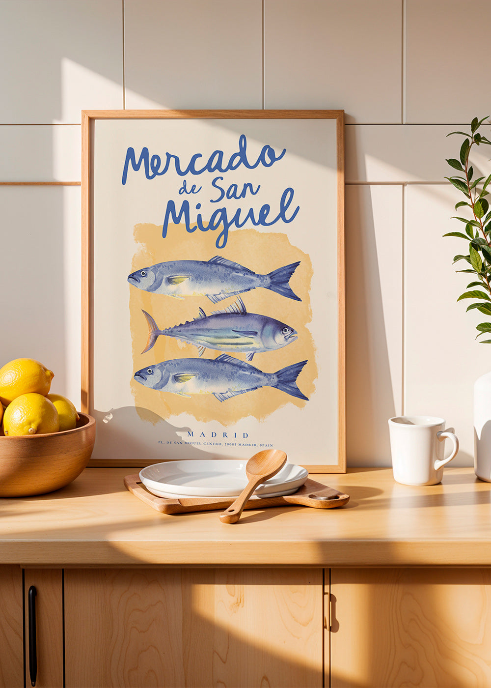 Cuadro de cocina Mercado de San Miguel con peces azules – Product3