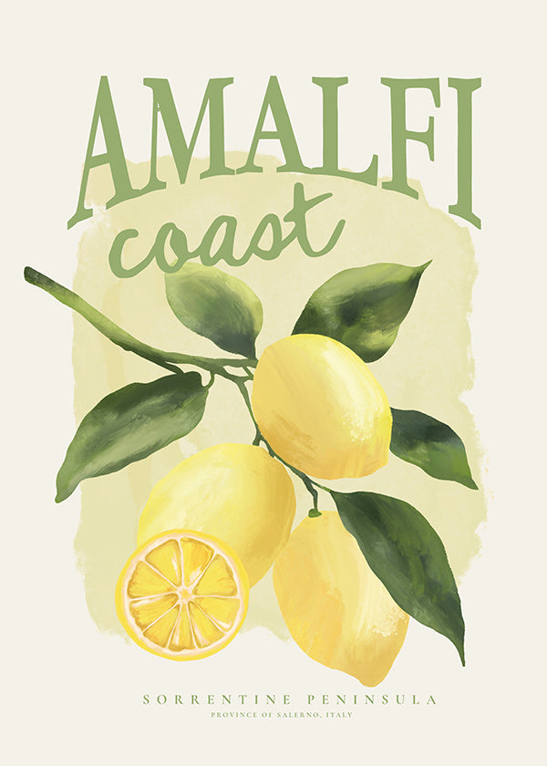 Lámina botánica Amalfi con limones