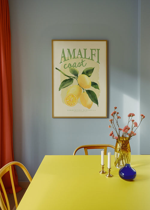 Lámina botánica Amalfi con limones – Product1