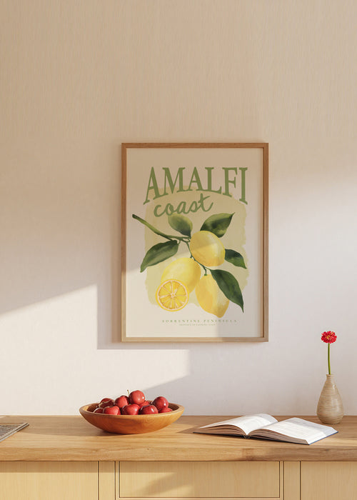Amalfi Coast - Framed poster in an interior