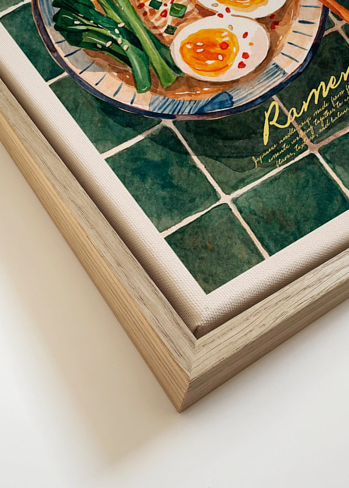 Cuadro de cocina Ramen en acuarela – Canvas detail