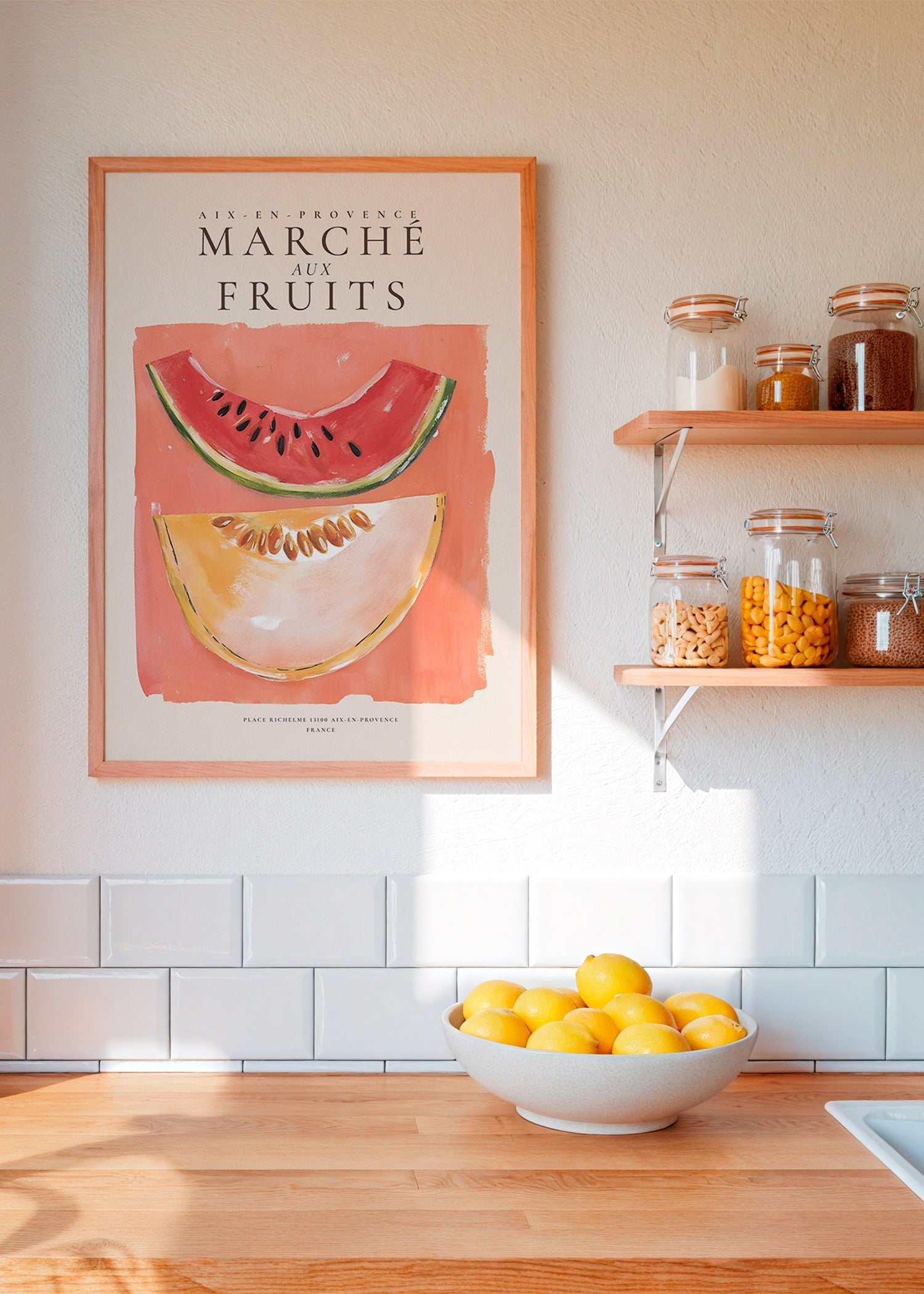 Cuadro de cocina Marche aux Fruits con melón y sandía – Product2