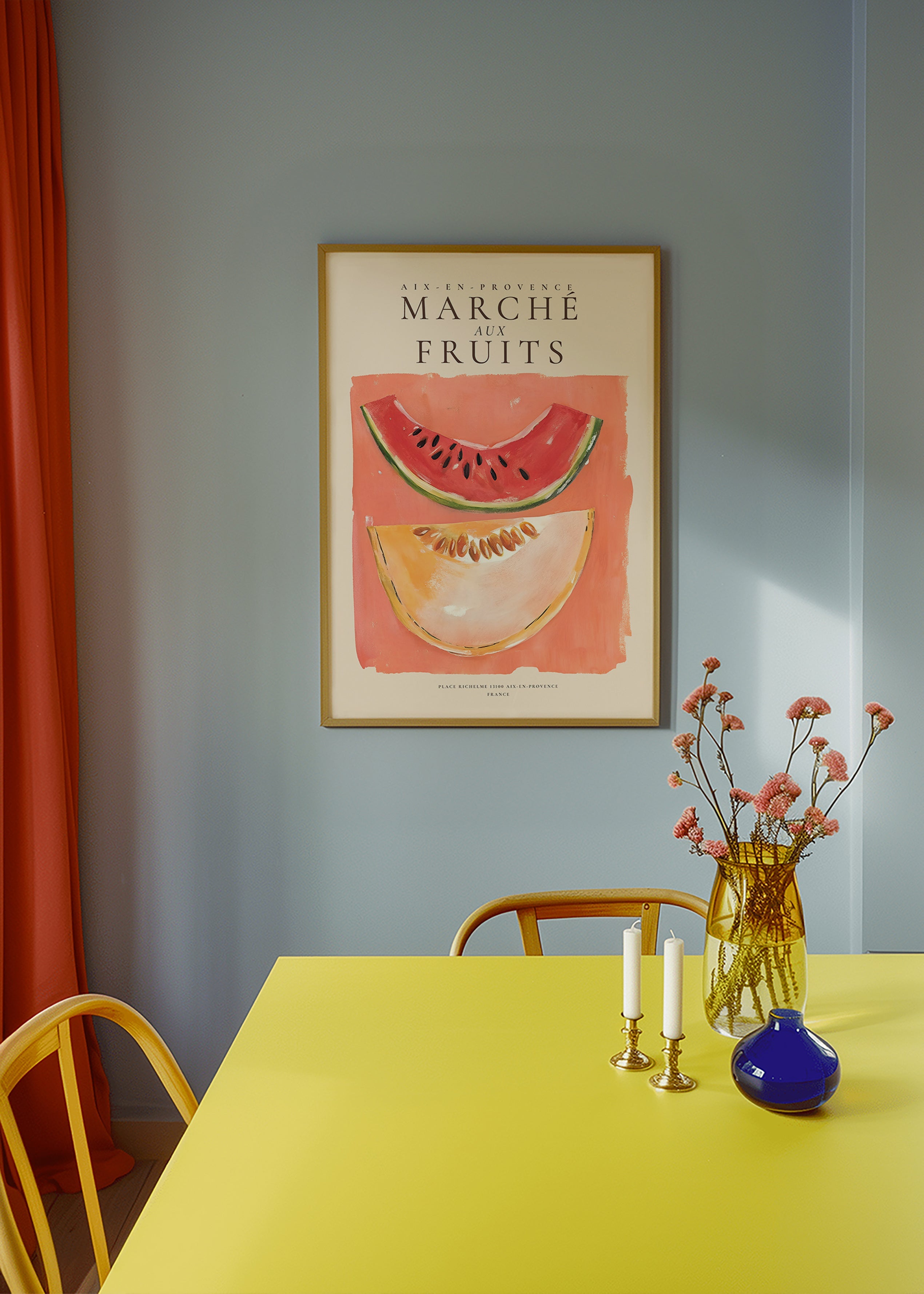 Cuadro de cocina Marche aux Fruits con melón y sandía – Product3