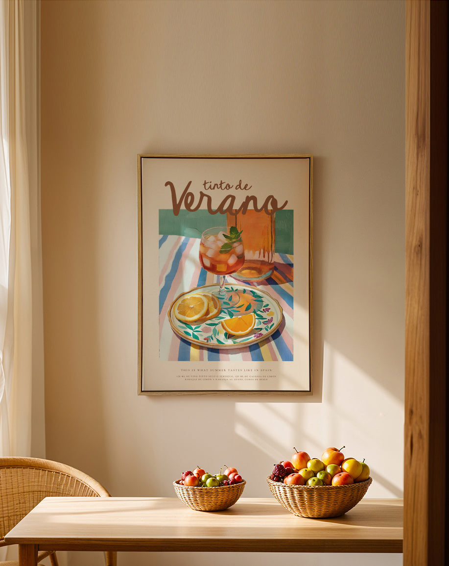 Tinto de Verano - Framed canvas in an interior