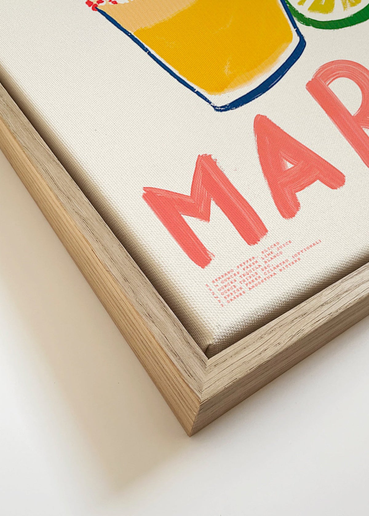 Cuadro de cocina con margarita ilustrada – Canvas detail
