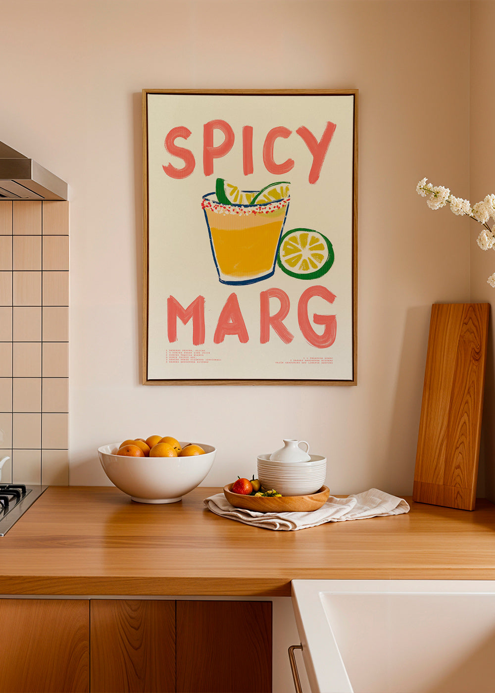 Cuadro de cocina con margarita ilustrada – Canvas1