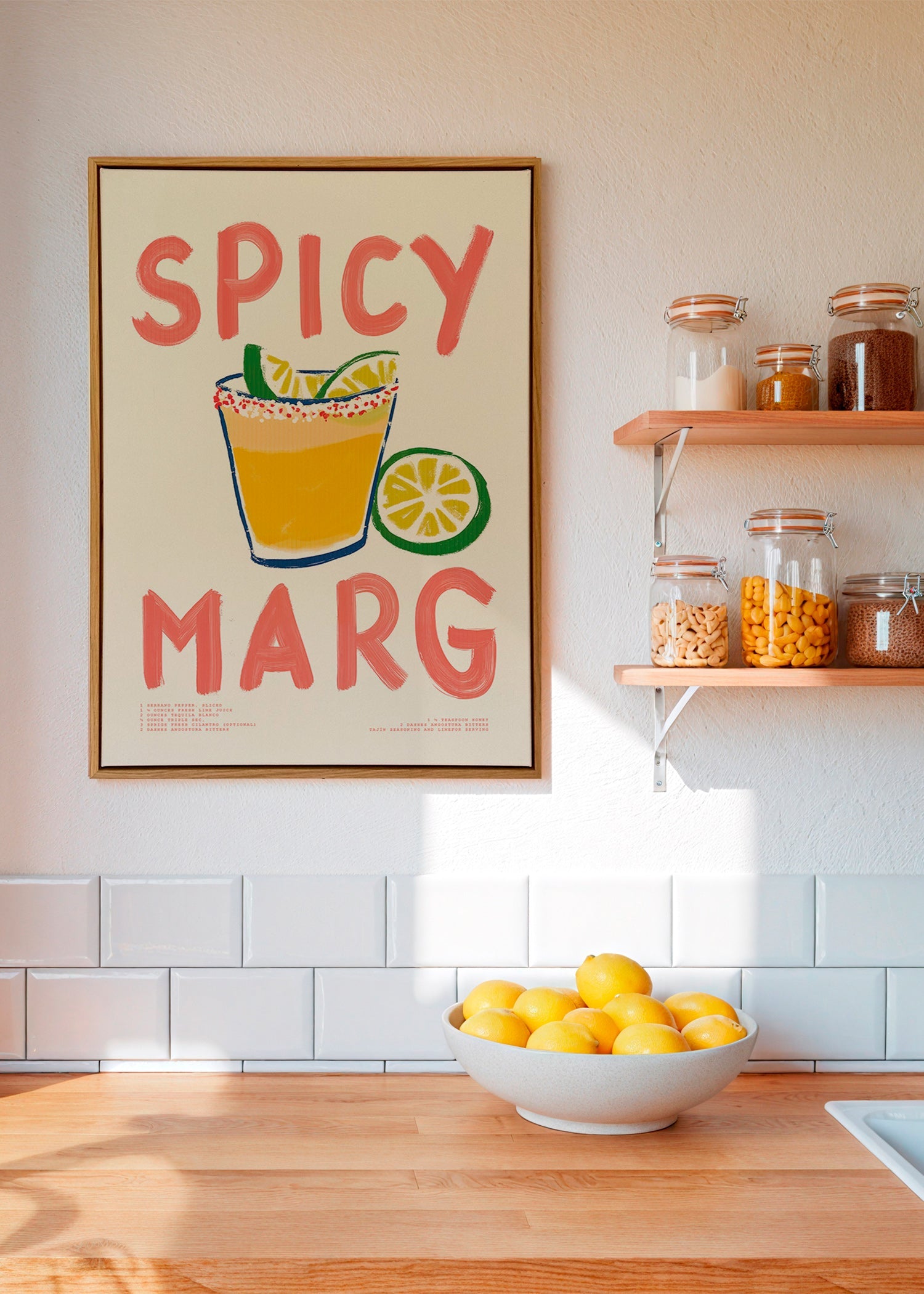 Cuadro de cocina con margarita ilustrada – Canvas2