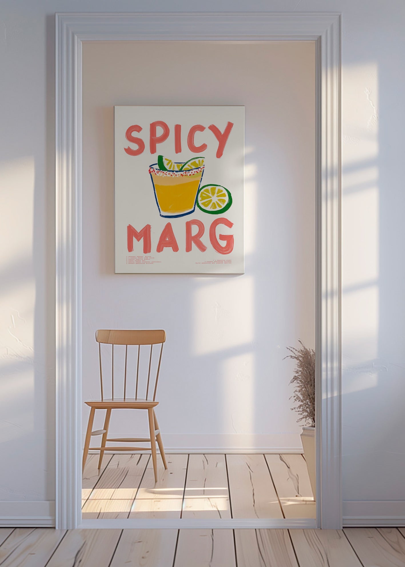 Cuadro de cocina con margarita ilustrada – Canvas