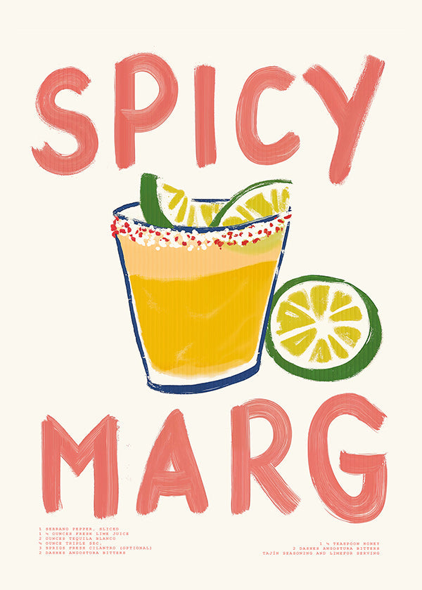 Cuadro de cocina con margarita ilustrada
