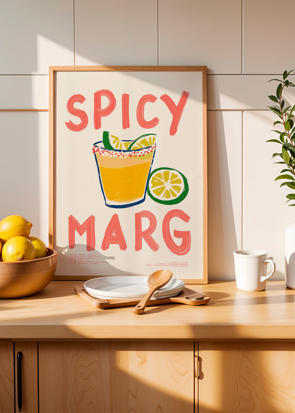 Cuadro de cocina con margarita ilustrada – Product2