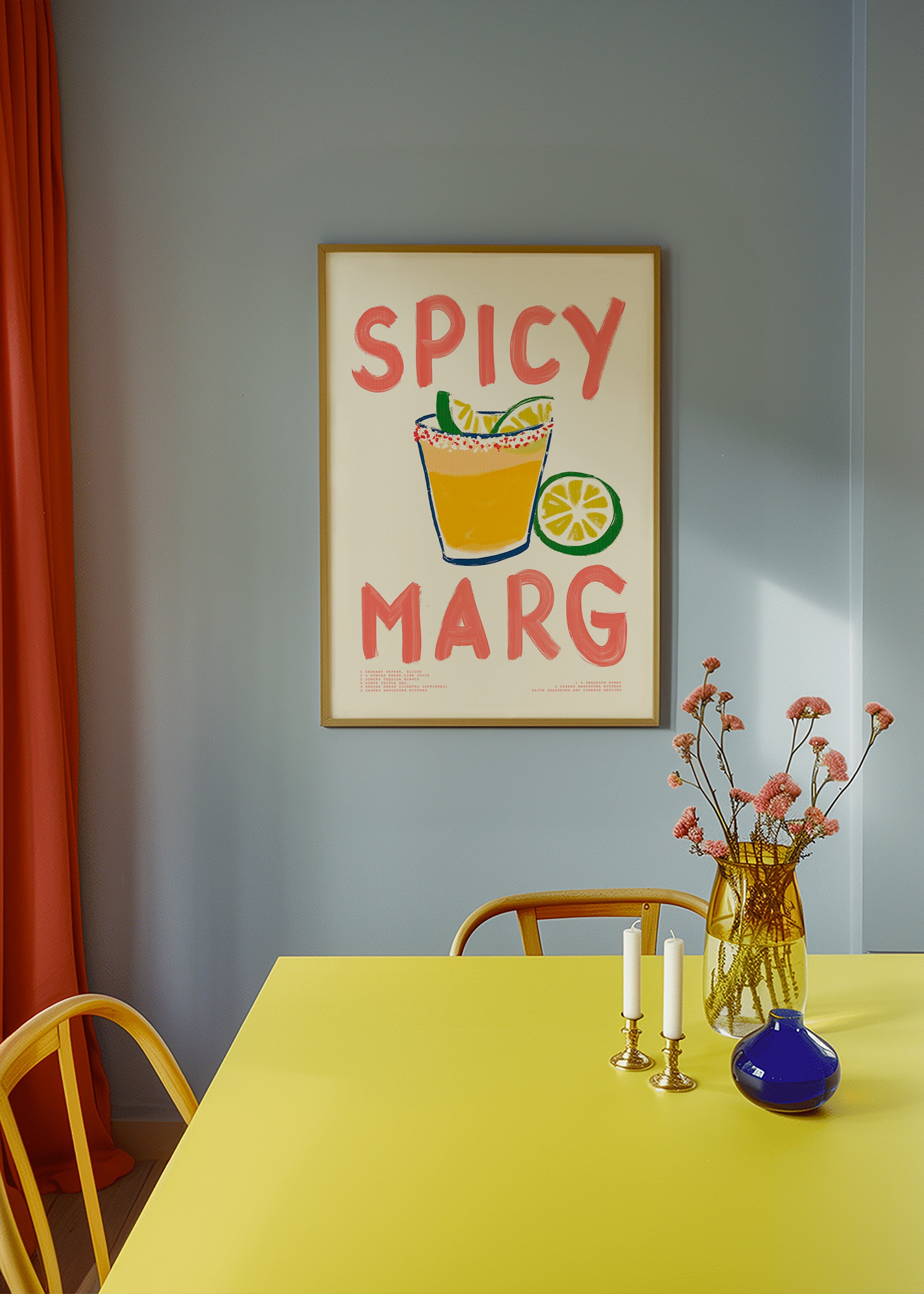 Cuadro de cocina con margarita ilustrada – Product3