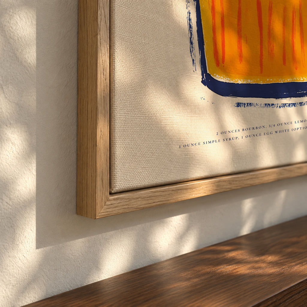 Whiskey Sour - Framed canvas detail