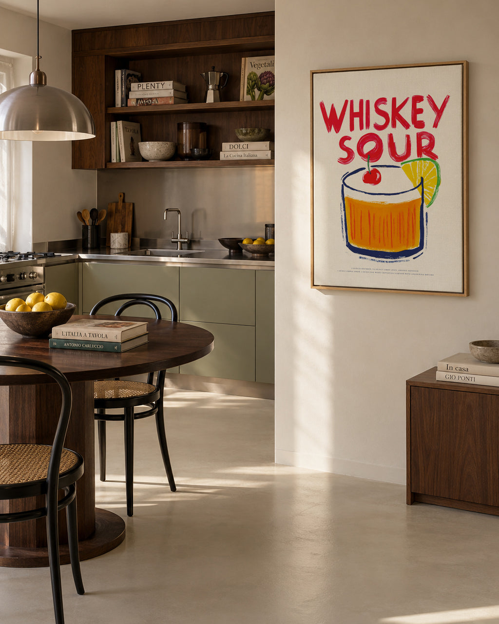 Whiskey Sour - Framed canvas in an interior
