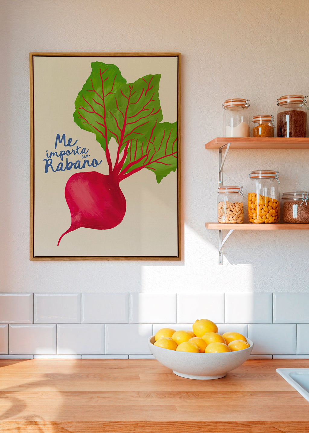 Cuadro de cocina con rábanos ilustrado – Canvas2