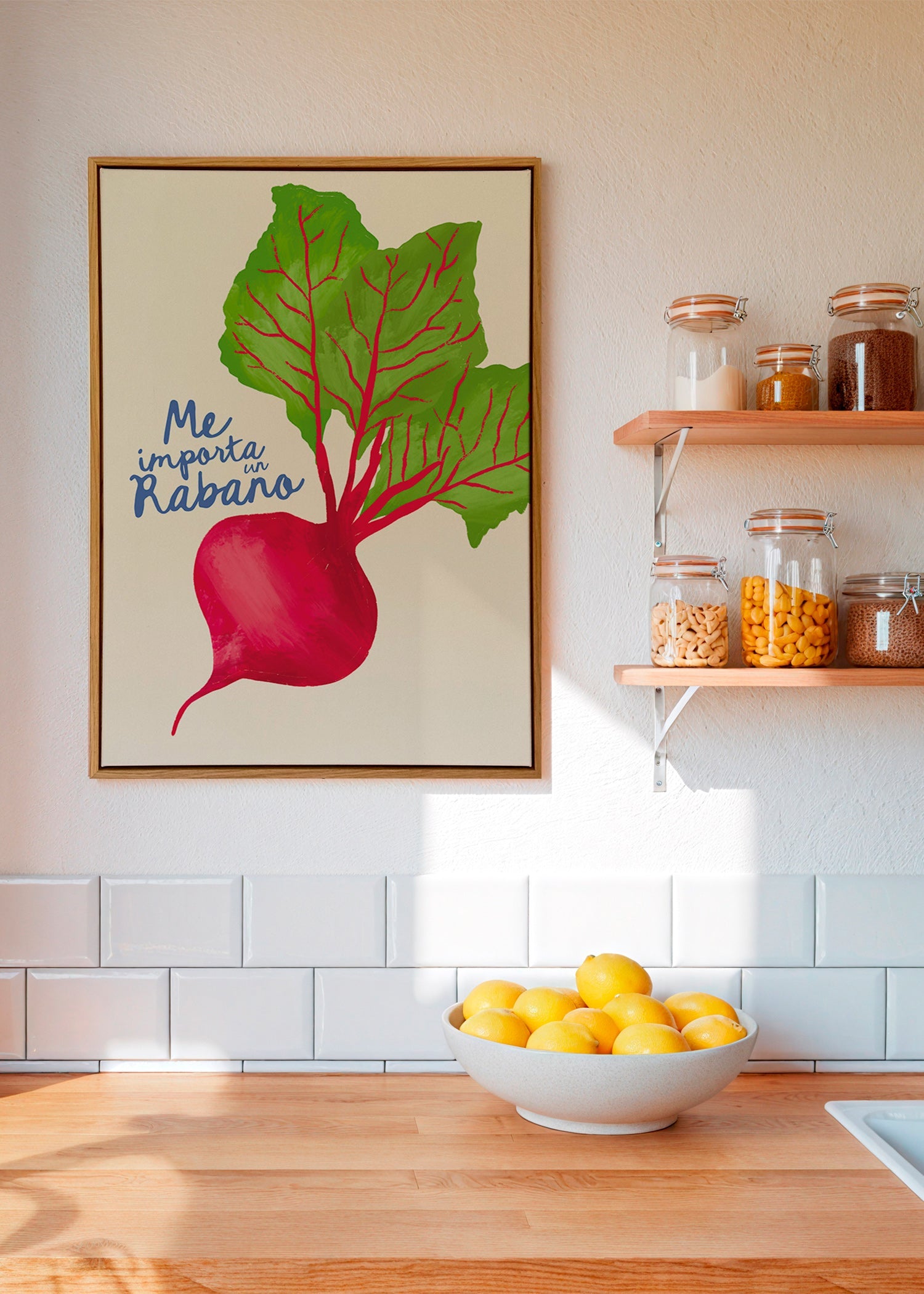 Cuadro de cocina con rábanos ilustrado – Canvas2