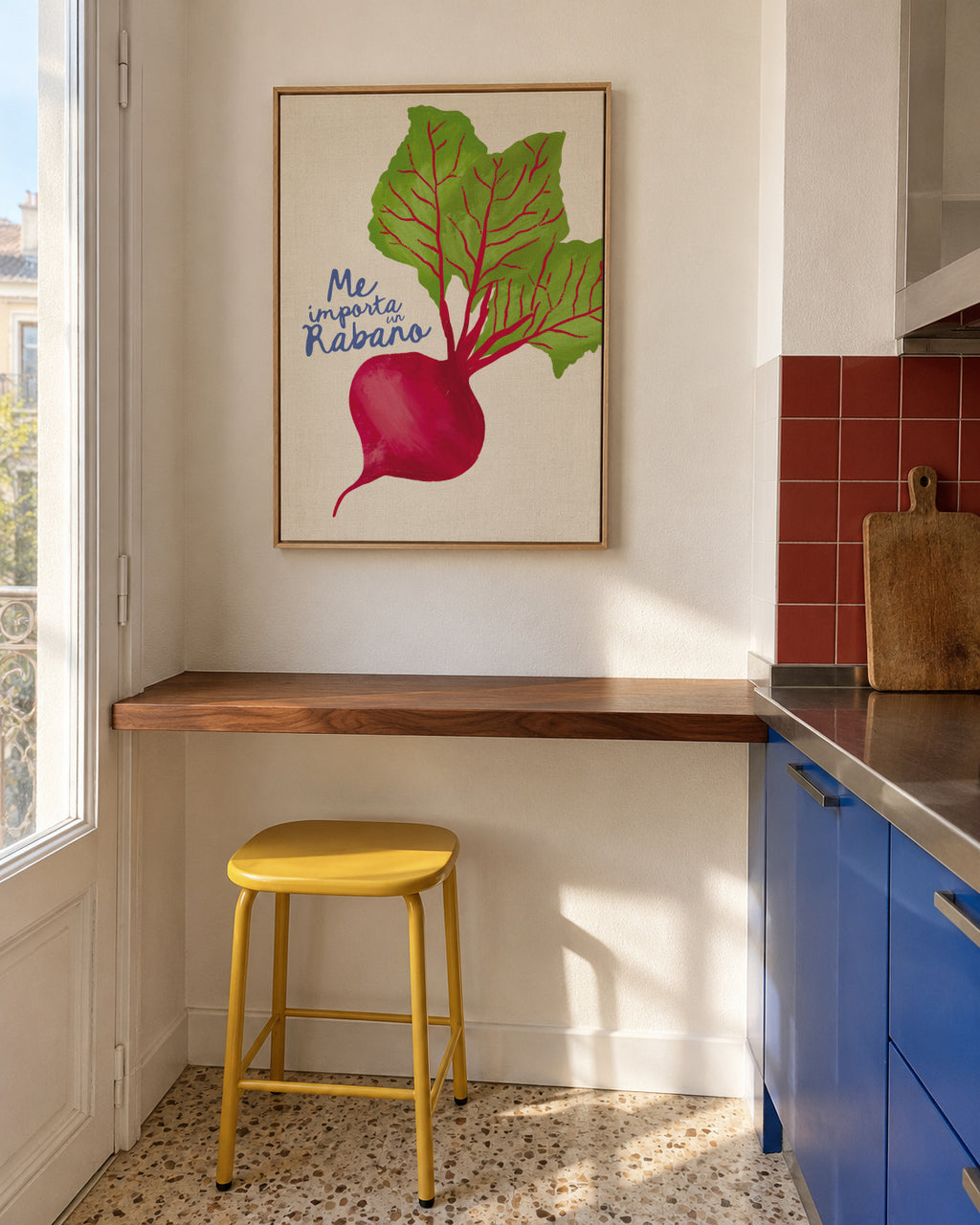 Me Importa un Rabano - Framed canvas in an interior