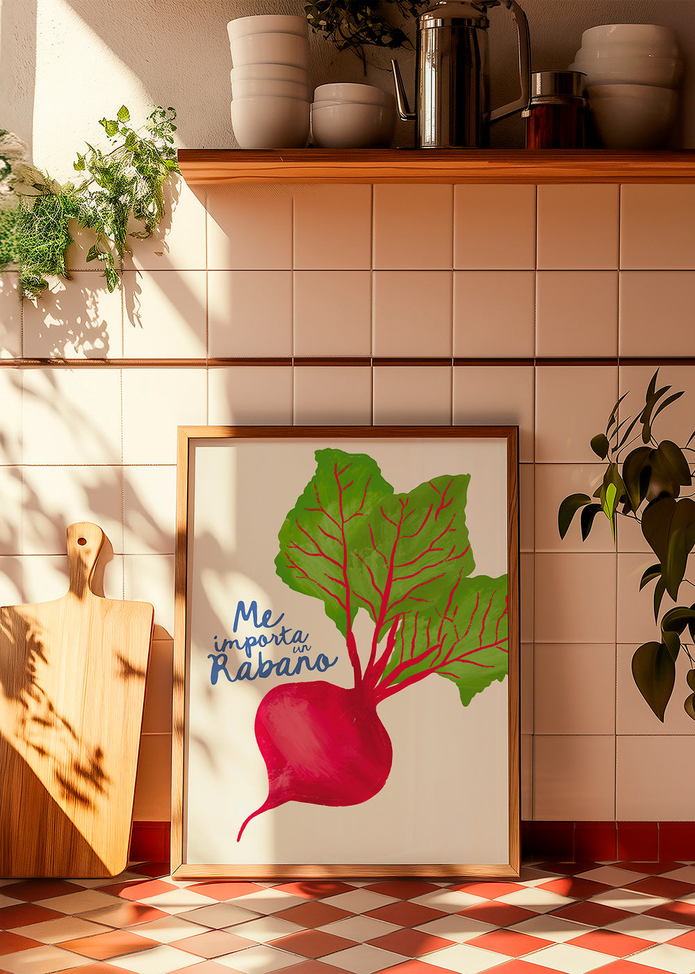 Cuadro de cocina con rábanos ilustrado – Product1