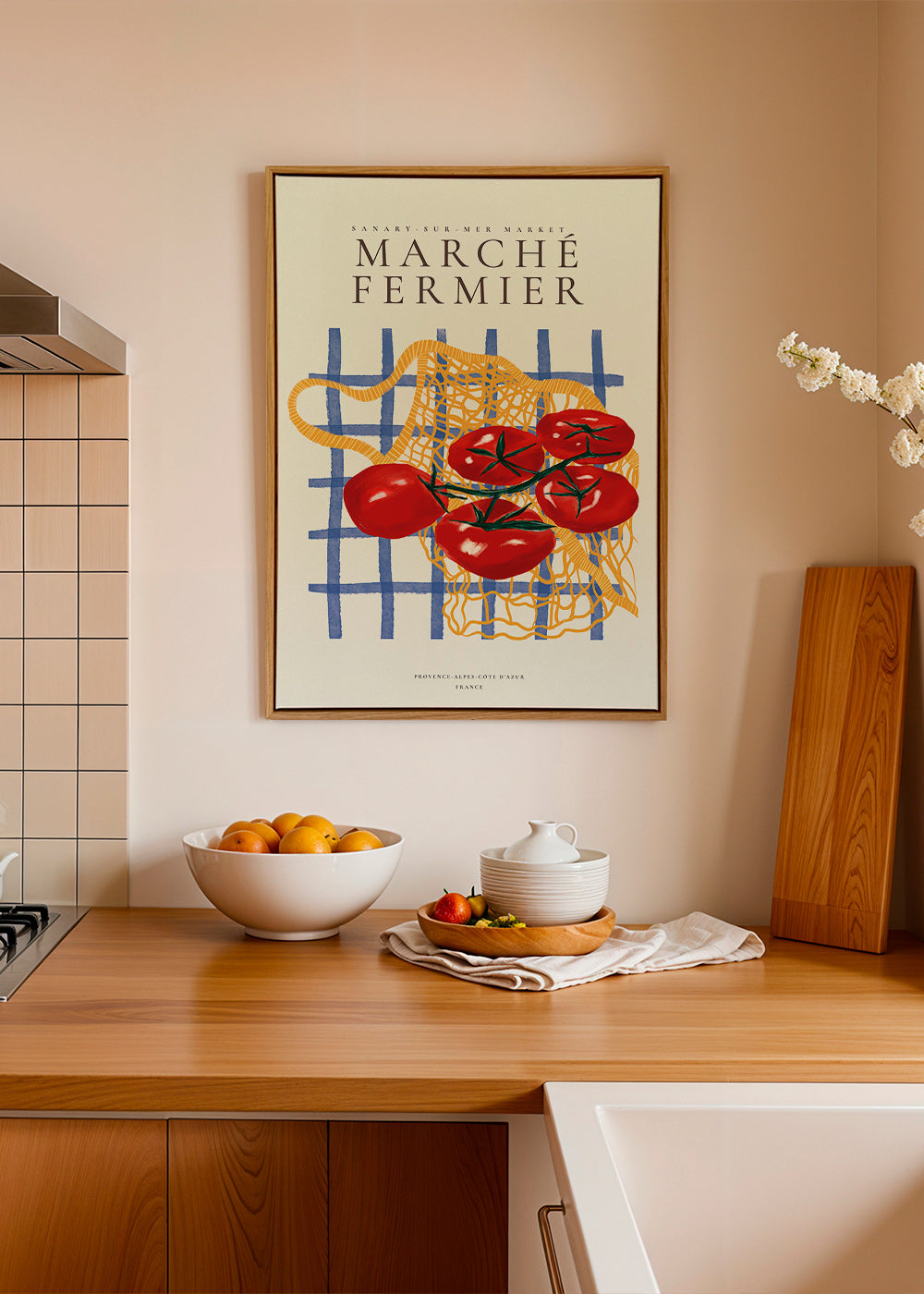 Cuadro de cocina tomates en malla – Canvas1