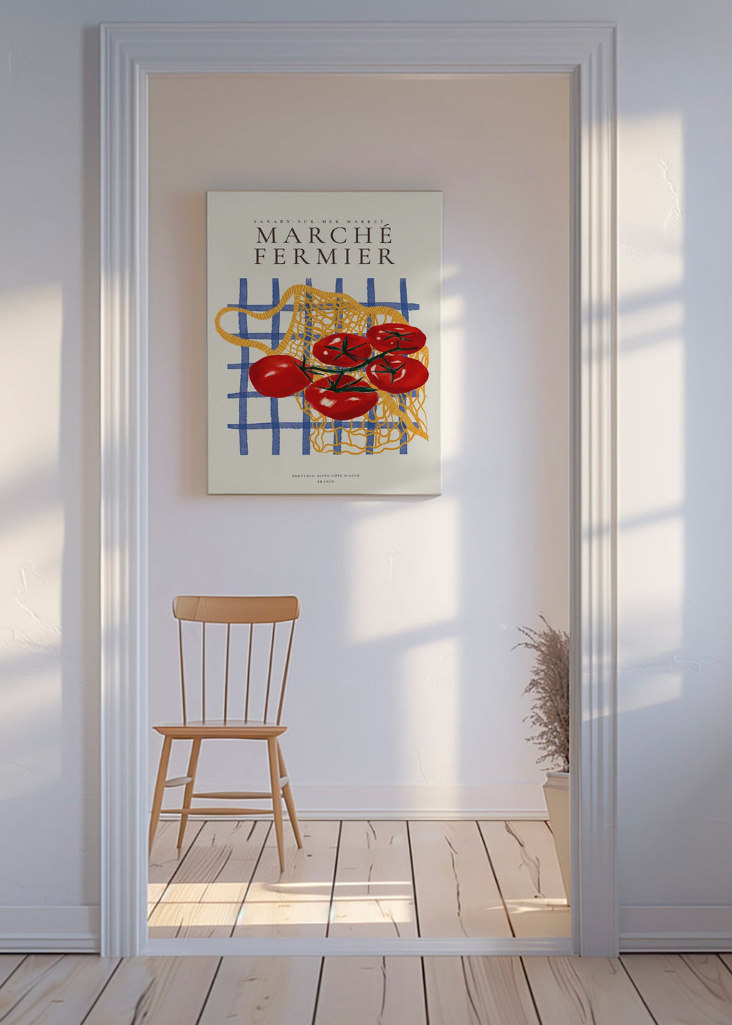 Cuadro de cocina tomates en malla – Canvas