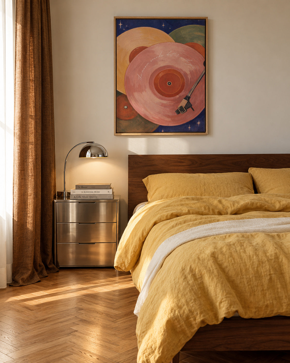 The Music Sounds Better with You - Framed canvas in an interior