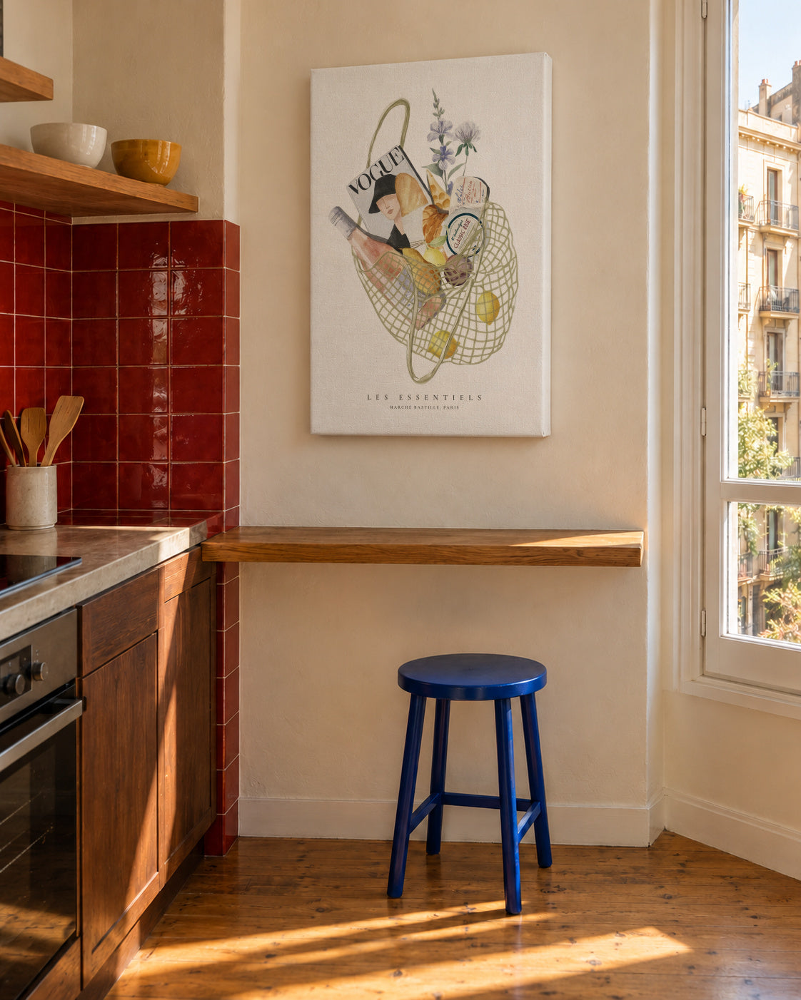 French Essentials - Unframed canvas in an interior