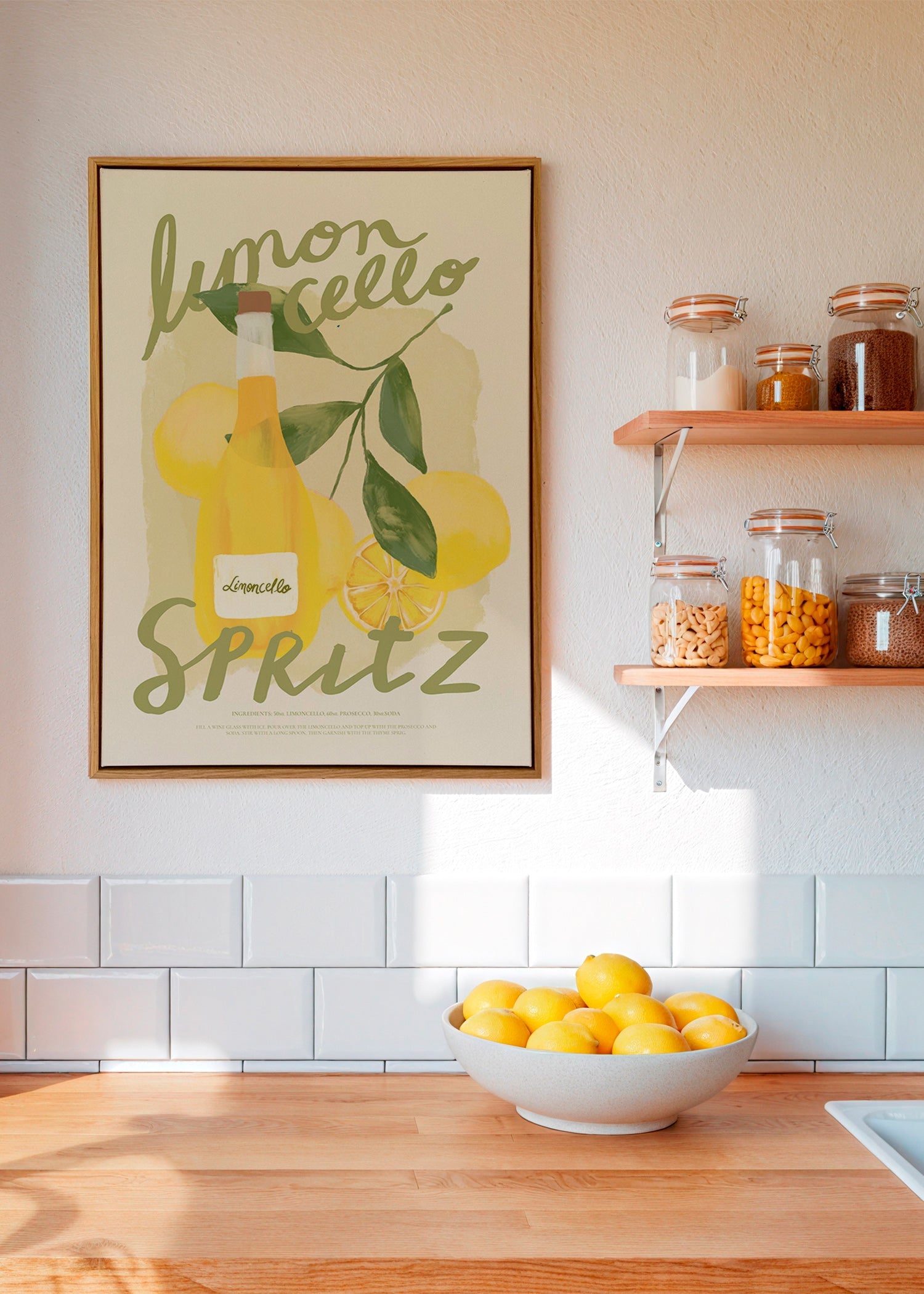 Cuadro de cocina Limoncello Spritz ilustrado – Canvas2
